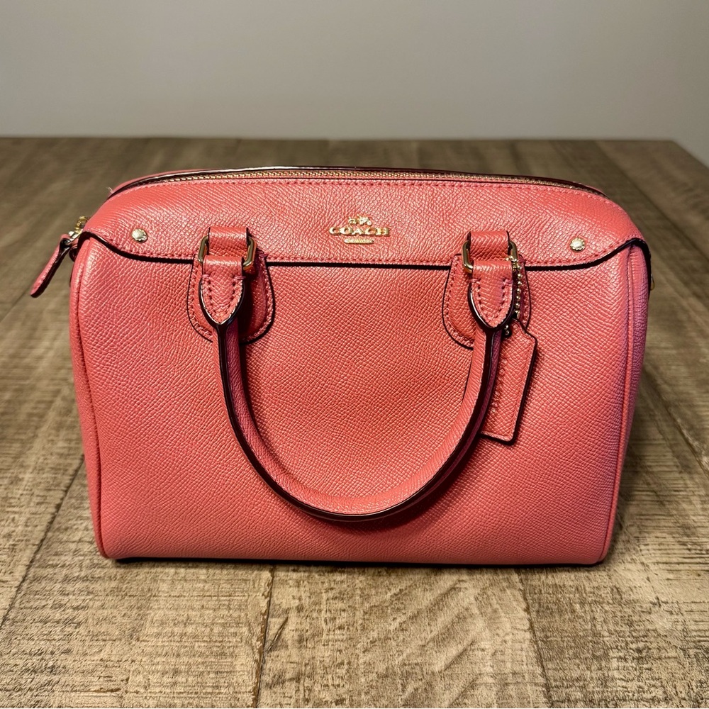 Coach Mini Bennett Satchel Rose Pink Leather Crossbody Excellent Condition